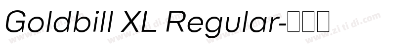Goldbill XL Regular字体转换